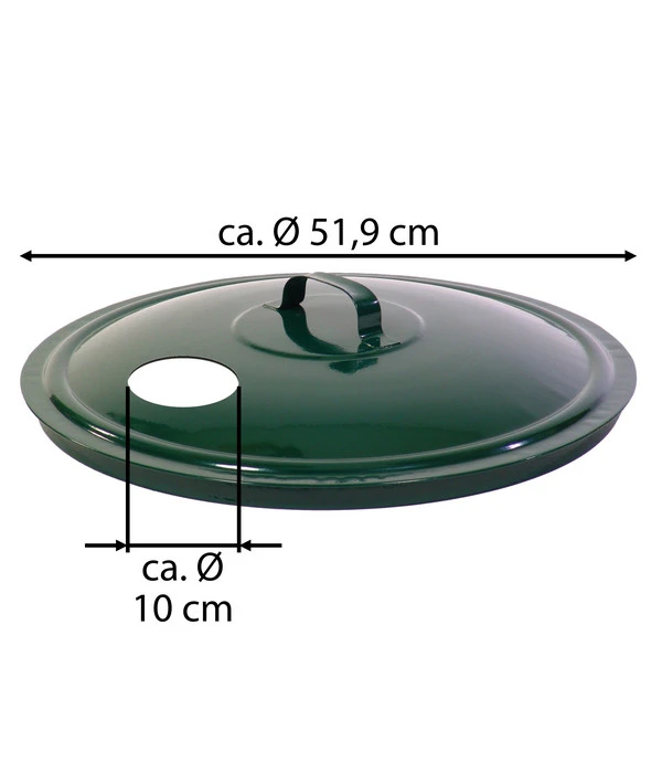 RENNER Metall-Regentonne Inkl. Gelochtem Deckel, 150 L, Dunkelgrün 7 RENNER Metall-Regentonne Inkl. Gelochtem Deckel, 150 L, Dunkelgrün – Bild 5