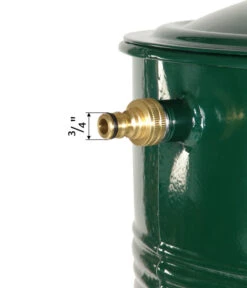 RENNER Metall-Regentonne Inkl. Steckanschluss, 150 L, Dunkelgrün -Gardena Verkäufe 6609481 WE BG 003 RegenwasserSammeltonnemitSteckanschlussca150l