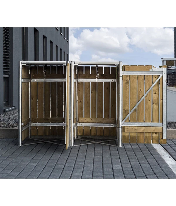 Hide Mülltonnenbox 240 L Holz, Ca. B139,4/H115,2/T80,7 Cm 6 Hide Mülltonnenbox 240 L Holz, Ca. B139,4/H115,2/T80,7 Cm – Bild 4