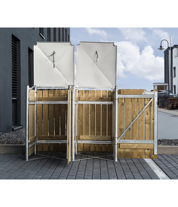 Hide Mülltonnenbox 240 L Holz, Ca. B139,4/H115,2/T80,7 Cm 7 Hide Mülltonnenbox 240 L Holz, Ca. B139,4/H115,2/T80,7 Cm – Bild 5