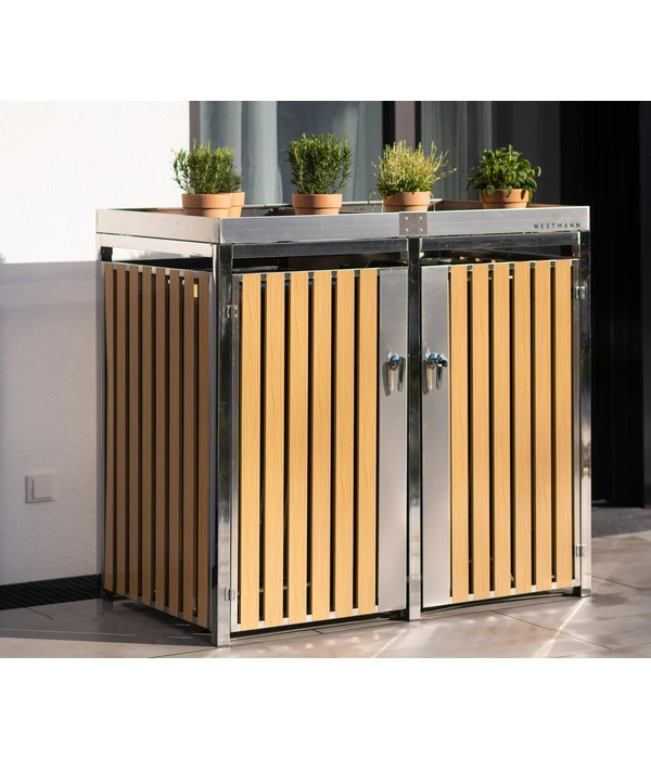 Westmann Mülltonnenbox 240 L, Ca. B134/H125/T84 Cm 6 Westmann Mülltonnenbox 240 L, Ca. B134/H125/T84 Cm – Bild 4