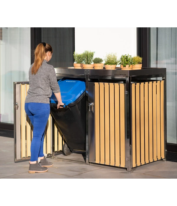 Westmann Mülltonnenbox 240 L, Ca. B134/H125/T84 Cm 10 Westmann Mülltonnenbox 240 L, Ca. B134/H125/T84 Cm – Bild 8