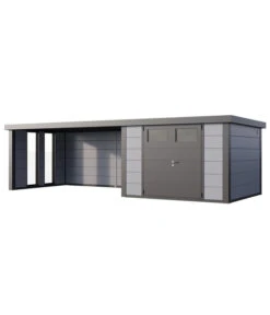 Wolff Finnhaus Gerätehaus Eleganto 3030, Inkl. Lounge Mit Fenstern Links, Ca. B782/H225/T319 Cm