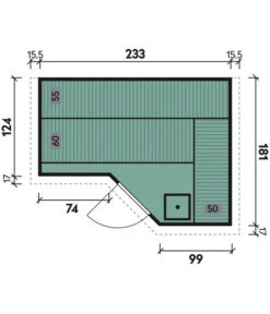Wolff Finnhaus Innensauna Basic Lisias, Ca. B264/H212/T198 Cm -Gardena Verkäufe 6618748 WE BG 001 FinnhausInnensaunaBasicLisias