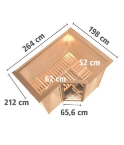 Wolff Finnhaus Innensauna Basic Lisias, Ca. B264/H212/T198 Cm -Gardena Verkäufe 6618748 WE BG 002 FinnhausInnensaunaBasicLisias