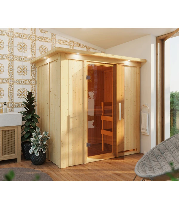 Wolff Finnhaus Innensauna De Luxe Diona, Ca. B210/H202/T132 Cm 4 Wolff Finnhaus Innensauna De Luxe Diona, Ca. B210/H202/T132 Cm – Bild 2