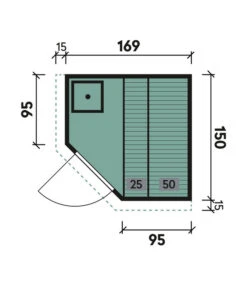 Wolff Finnhaus Innensauna De Luxe Dorea, Ca. B184/H202/T165 Cm -Gardena Verkäufe 6618813 WE BG 001 FinnhausInnensaunadeluxeDorea