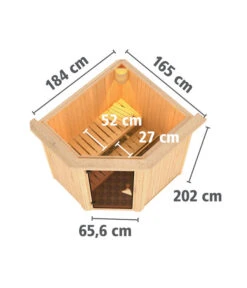 Wolff Finnhaus Innensauna De Luxe Dorea, Ca. B184/H202/T165 Cm -Gardena Verkäufe 6618813 WE BG 002 FinnhausInnensaunadeluxeDorea