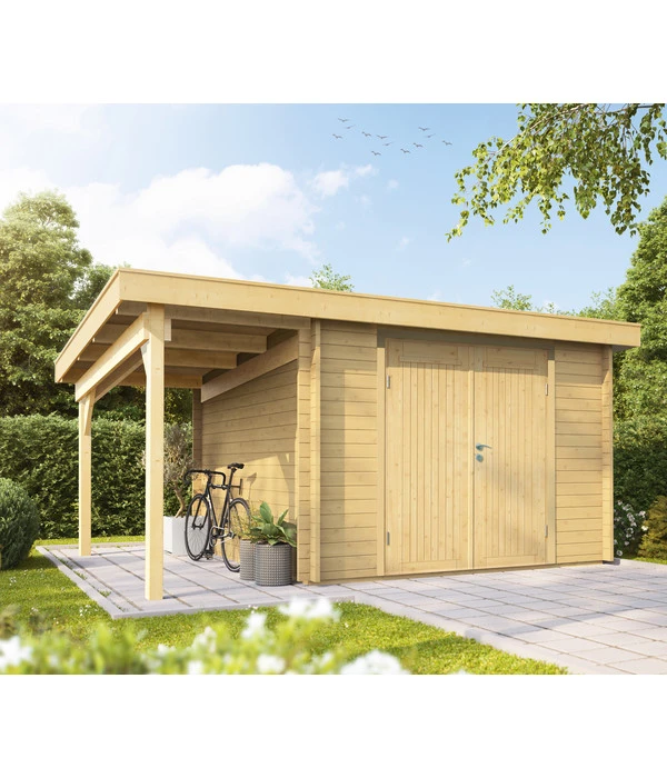 Wolff Finnhaus Gartenhaus Pulti 34-B Typ 1, Inkl. Seitendach A, Ca. B480/H217/T300 Cm 4 Wolff Finnhaus Gartenhaus Pulti 34-B Typ 1, Inkl. Seitendach A, Ca. B480/H217/T300 Cm – Bild 2