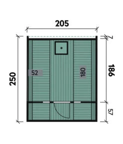 Wolff Finnhaus Saunafass Basic 250 Montiert, Ca. B205/H210/T250 -Gardena Verkäufe 6619043 WE DE 001 FinnhausSaunafass