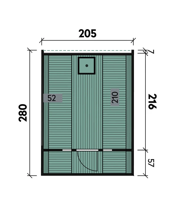 Wolff Finnhaus Saunafass Basic 280 Montiert, Ca. B205/H210/T280 Cm 5 Wolff Finnhaus Saunafass Basic 280 Montiert, Ca. B205/H210/T280 Cm – Bild 3