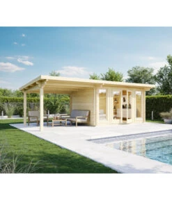 Wolff Finnhaus Gartenhaus Trondheim 70-D, Inkl. Seitendach Links -Gardena Verkäufe 6619241 WE MO 001 FinnhausGartenhaus