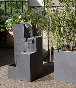 Climaqua Naturschiefer-Gartenbrunnen Kubo Mit LED-Beleuchtung, Ca. H72 Cm 8 Climaqua Naturschiefer-Gartenbrunnen Kubo Mit LED-Beleuchtung, Ca. H72 Cm -Gardena Verkäufe 6646137 WE MO 002 ClimaquaGartenbrunnenKubo