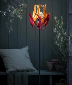 Dehner Solar Windrad Flame, Ca. B28/H120/T28 Cm -Gardena Verkäufe 6646780 WE MO 001 DehnerSolarleuchteSolarWindradFlame