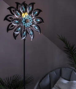 Dehner Solar Windrad Viento, Ca. B51/H176,8/T18,5 Cm -Gardena Verkäufe 6646921 WE MO 001 DehnerSolarleuchteSolarWindradViento