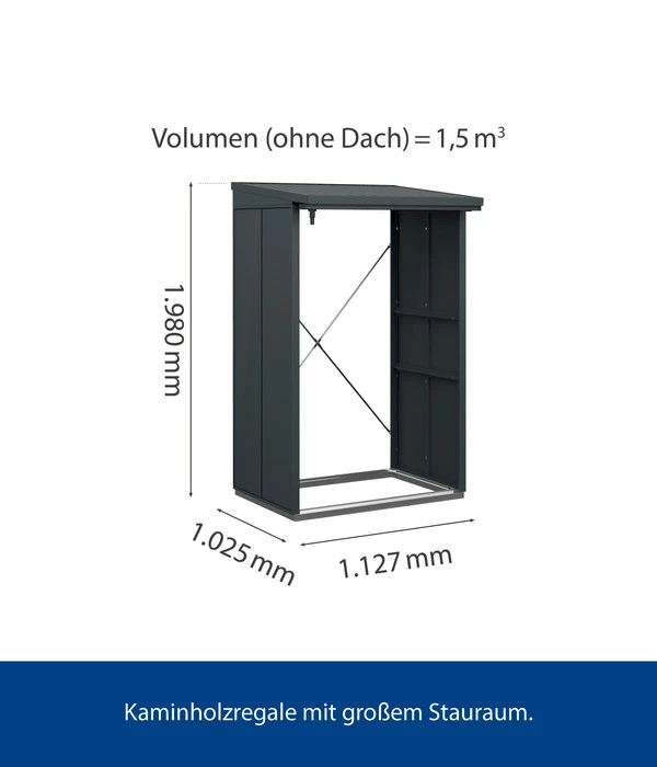 Hörmann Berry-Kaminholzregal Modern 5 Hörmann Berry-Kaminholzregal Modern – Bild 3