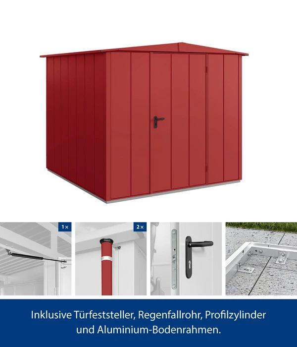 Hörmann Berry-Gerätehaus Modern-S Typ 2, Ca. B258,8/H216/T247,7 Cm 4 Hörmann Berry-Gerätehaus Modern-S Typ 2, Ca. B258,8/H216/T247,7 Cm – Bild 2