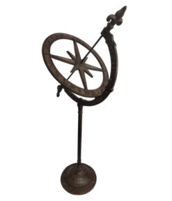 Dehner Gusseisen-Deko-Sonnenuhr, Ca. B23,5/H64/T28,5 Cm