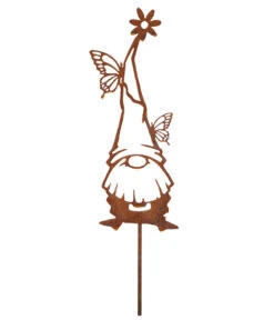 Badeko Metall-Wichtel Timo Mit Schmetterling, Ca. H50 Cm