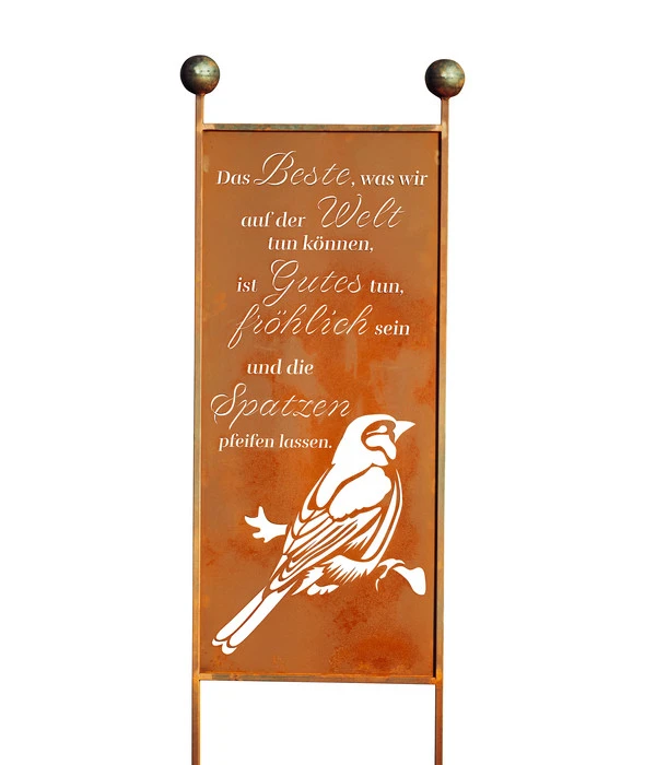 Ferrum Metall-Gartenstecker Spatz, Ca. H205 Cm 3 Ferrum Metall-Gartenstecker Spatz, Ca. H205 Cm