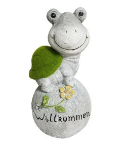 Dehner Magnesia-Schildkröte Willkommen, Ca. B20,5/H41/T21 Cm