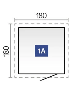 Biohort Gerätehaus Neo A, Silber/dunkelgrau -Gardena Verkäufe 6715726 WE FS 002 SkizzeNeo1A 1