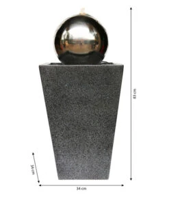 Dehner Edelstahl-Gartenbrunnen Kioto, Ca. B34/H83/T34 Cm -Gardena Verkäufe 6731343 WE BG 001 DehnerEdelstahlGartenbrunnenKiotoNEU