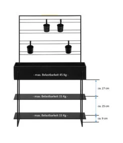 Dehner Hochbeet Provence, Ca. B100/H160/T30 Cm -Gardena Verkäufe 6731624 WE BG 001 DehnerHochbeetSkizze