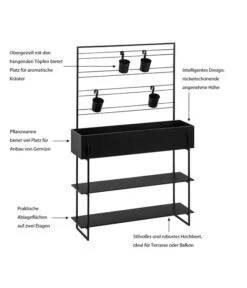 Dehner Hochbeet Provence, Ca. B100/H160/T30 Cm -Gardena Verkäufe 6731624 WE IG 001 DehnerHochbeetProvenceSchwarz