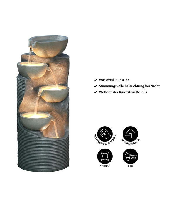 Dehner Polyresin-Gartenbrunnen Salo, Ca. H81 Cm 4 Dehner Polyresin-Gartenbrunnen Salo, Ca. H81 Cm – Bild 2