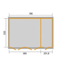 Weka Doppelgarage 441, Inkl. Seitlichem Abstellraum, Ca. B820/H321,5/T579,6 Cm -Gardena Verkäufe 6768014 WE FS 002 WekaDoppelgarage