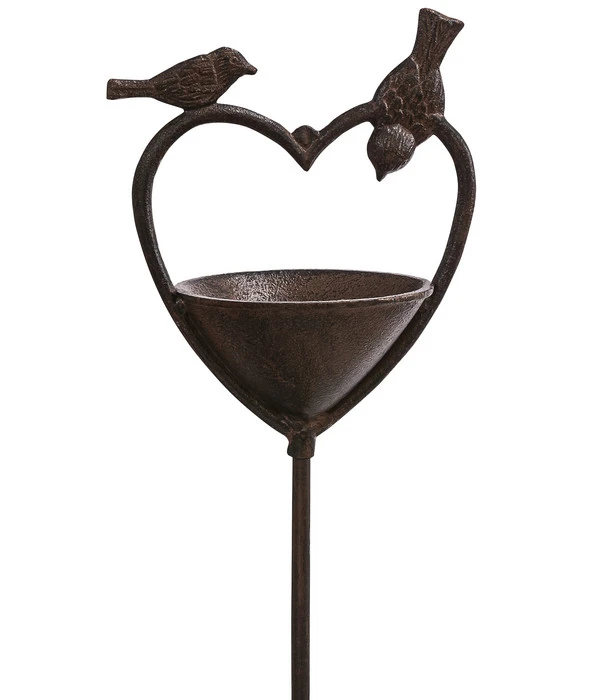 Dehner Gusseisen-Stab Vogelherz Mit Schale, Ca. H120 Cm 3 Dehner Gusseisen-Stab Vogelherz Mit Schale, Ca. H120 Cm