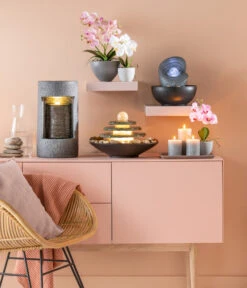 Dehner Polyresin-Zimmerbrunnen Hoku Mit LED-Beleuchtung, Ca. H16,5 Cm -Gardena Verkäufe 6862262 6720171 6723290 WE MO 001 Zimmerbrunnen