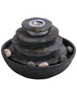 Dehner Polyresin-Zimmerbrunnen Hoku Mit LED-Beleuchtung, Ca. H16,5 Cm -Gardena Verkäufe 6862262 WE FS 001 BrunnenLEDHokuH17cm