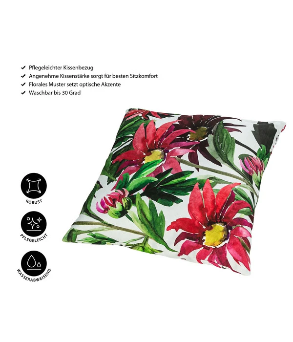 Dehner Outdoorkissen Lea, Ca. B45/H8/T45 Cm 4 Dehner Outdoorkissen Lea, Ca. B45/H8/T45 Cm – Bild 2