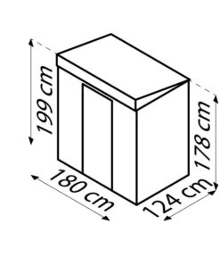 Globel Gerätehaus Planus 11 Globel Gerätehaus Planus -Gardena Verkäufe 6882286 WE DE 001 GlobelSkizzePlanus andereMasse