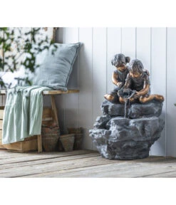 Dehner Polyresin-Gartenbrunnen Couple, Ca. H48 Cm -Gardena Verkäufe 6911093 WE MO 001 BrunnenCouple