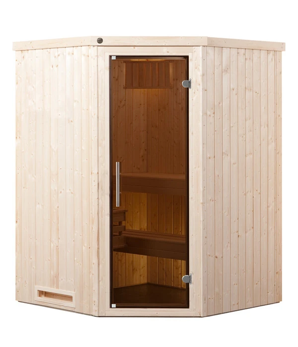 Weka Ecksauna Kiruna Mit Glastür, Inkl. Ofen 3 Weka Ecksauna Kiruna Mit Glastür, Inkl. Ofen