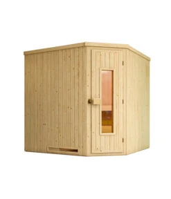 Weka Ecksauna Varberg Mit Holztür, Ca. B194/H199/T194 Cm