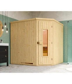 Weka Ecksauna Varberg Mit Holztür, Ca. B194/H199/T194 Cm -Gardena Verkäufe 6914295 WE MO 002 WekaEcksaunaVarbergmitHolztuer