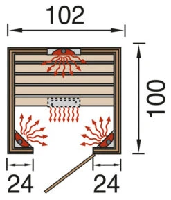Weka Infrarotkabine Vaal 11 Weka Infrarotkabine Vaal -Gardena Verkäufe 6914832 WE DE 001 WekaInfrarotkabineVaalGrundriss