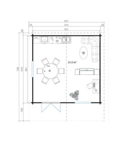 Lasita Maja Blockbohlenhaus Zanzibar, Ca. B635/H306/T745 Cm -Gardena Verkäufe 6915847 WE DE 002 LasitaMajaBlockbohlenhausZanzibar