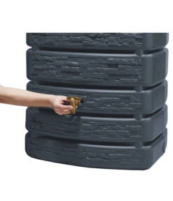 4rain Wandtank Slim Stone Decor, 500 L -Gardena Verkäufe 6920490 WE DE 001 4rainWandtankSlim500LSchwarz