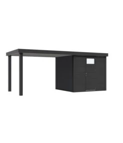 Wolff Finnhaus Metallgerätehaus Eleganto 2424, Inkl. Seitendach Links, Ca. B541/H227/T259 Cm