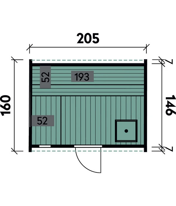 Wolff Finnhaus Saunafass Mini 160 Montiert, Ca. B205/H215/T160 Cm 5 Wolff Finnhaus Saunafass Mini 160 Montiert, Ca. B205/H215/T160 Cm – Bild 3