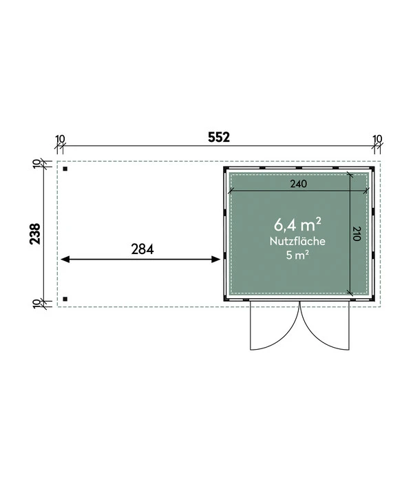 Wolff Finnhaus Metallgerätehaus Eleganto 2724, Inkl. Seitendach Links, Ca. B572/H227/T259 Cm 5 Wolff Finnhaus Metallgerätehaus Eleganto 2724, Inkl. Seitendach Links, Ca. B572/H227/T259 Cm – Bild 3