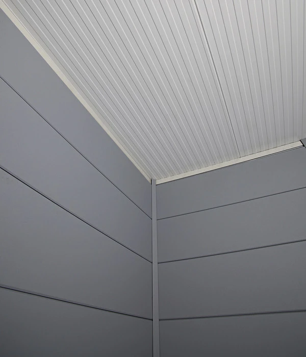 Wolff Finnhaus Metallgerätehaus Eleganto 2724, Inkl. Seitendach Links, Ca. B572/H227/T259 Cm 13 Wolff Finnhaus Metallgerätehaus Eleganto 2724, Inkl. Seitendach Links, Ca. B572/H227/T259 Cm – Bild 11