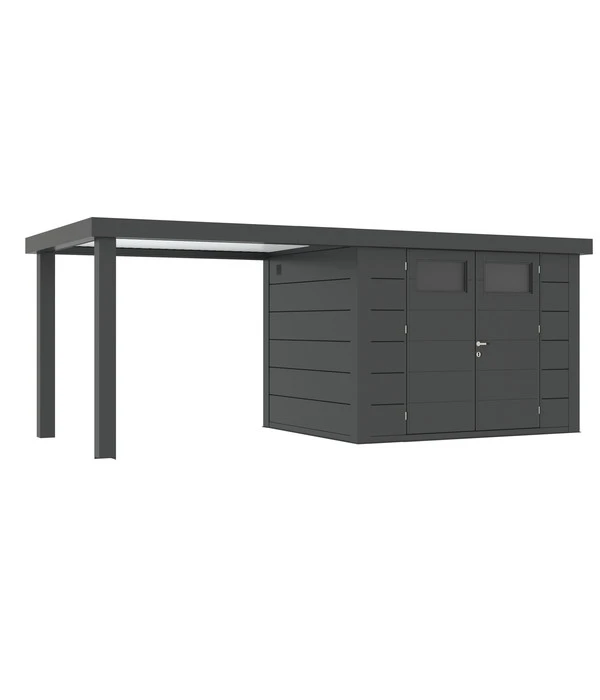 Wolff Finnhaus Metallgerätehaus Eleganto 3024, Inkl. Seitendach Links, Ca. B602/H227/T259 Cm 3 Wolff Finnhaus Metallgerätehaus Eleganto 3024, Inkl. Seitendach Links, Ca. B602/H227/T259 Cm