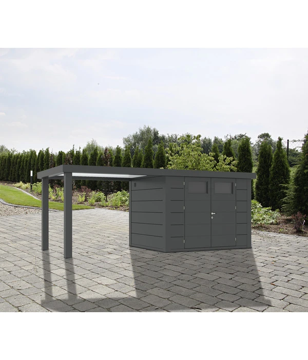 Wolff Finnhaus Metallgerätehaus Eleganto 3024, Inkl. Seitendach Links, Ca. B602/H227/T259 Cm 4 Wolff Finnhaus Metallgerätehaus Eleganto 3024, Inkl. Seitendach Links, Ca. B602/H227/T259 Cm – Bild 2