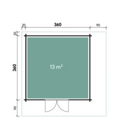 Wolff Finnhaus Metallgerätehaus Eleganto 3030, Inkl. Lounge Links, Ca. B691/H227/T318 Cm -Gardena Verkäufe 6929681 WE DE 001 FinnhausEleganto